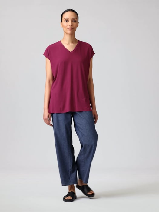 Fine Jersey Square Top | EILEEN FISHER