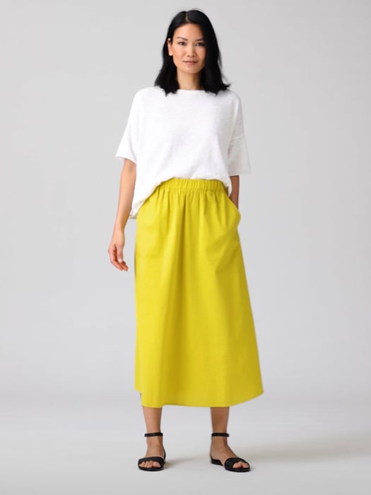 Organic Cotton Ripple Pocket Skirt | EILEEN FISHER Organic Cotton Ripple Pocket Skirt | EILEEN FISHER