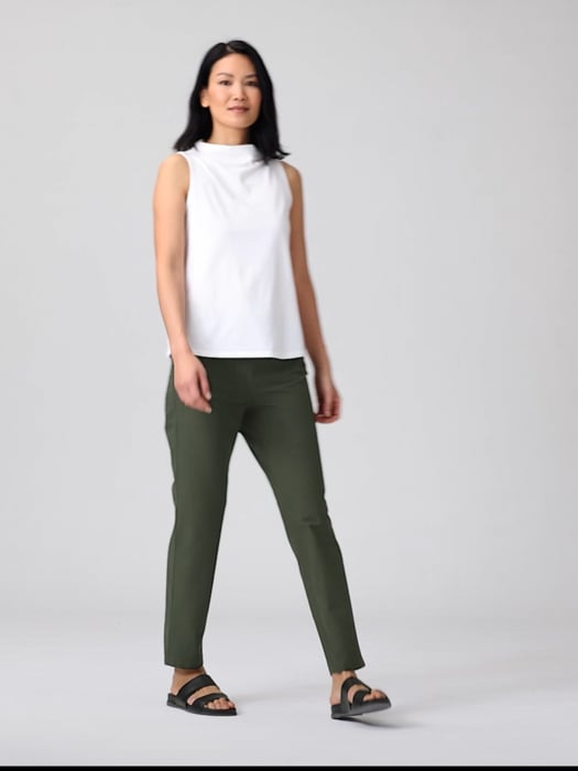 Women's Cotton Crop Top with Ankle Length Trousers Set - Olive White P – S  & F Online Store