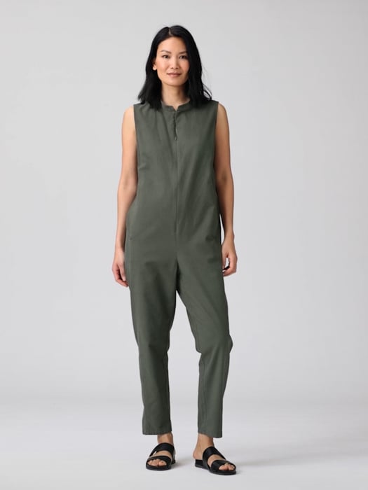 Sleeveless Zipper-Front Jumpsuit