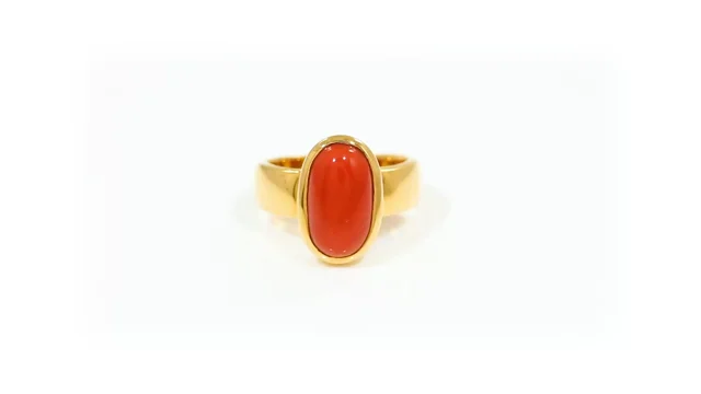 Red coral deals ring online