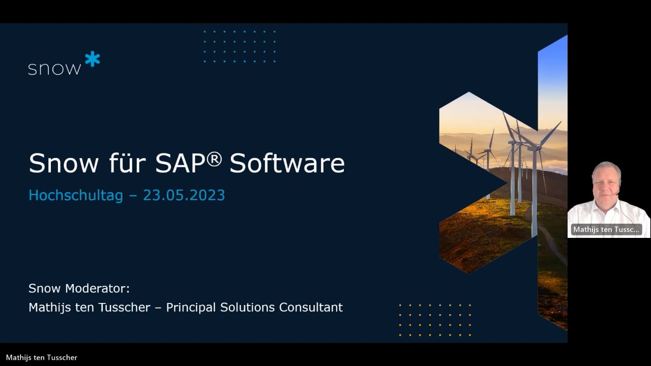 Snow für SAP Software am Hochschultag by Snow Software on Vimeo