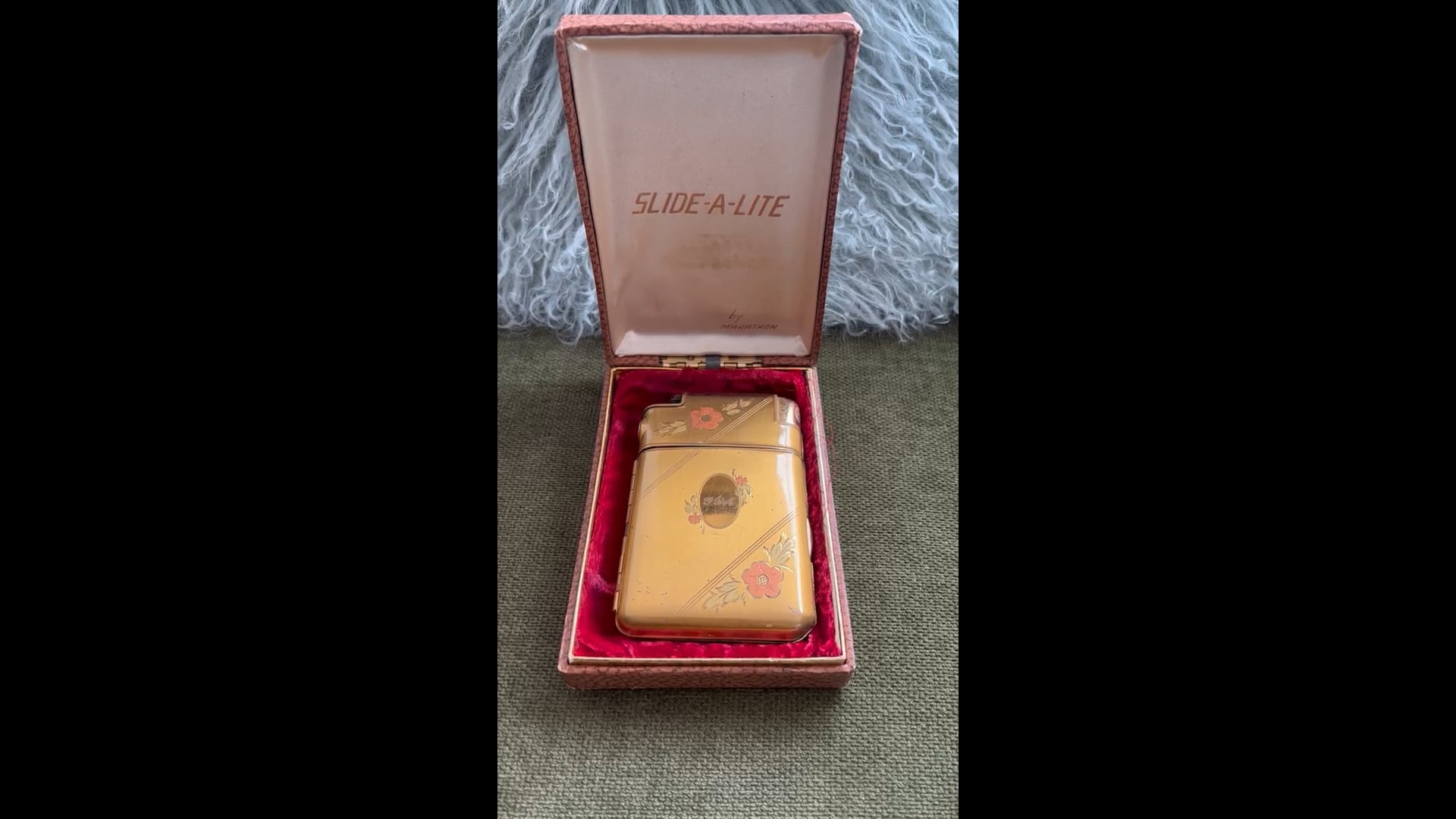 marathon cigarettes brand Vintage Stunning 1930's Art Deco Marathon Gold and Enamel Cigarette Case  Lighter