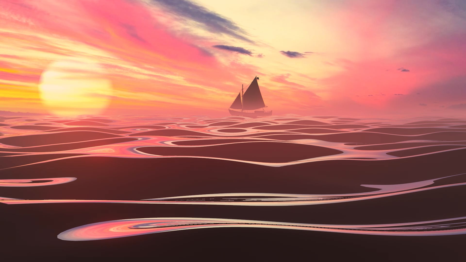 Waves & sunset