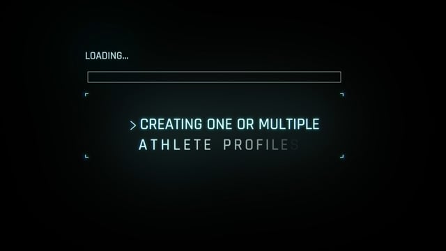 Step 2) Creating an “Athlete Profile”