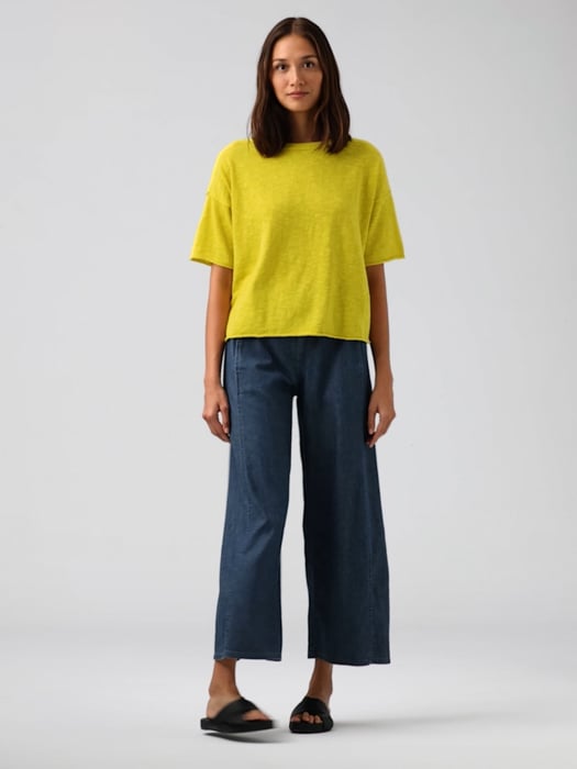 Organic Linen Cotton Slub Bateau Neck Top | EILEEN FISHER Organic Linen Cotton Slub Bateau Neck Top | EILEEN FISHER