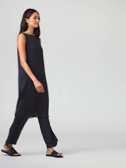 Sheer Silk Georgette Bateau Neck Top | EILEEN FISHER Sheer Silk Georgette Bateau Neck Top | EILEEN FISHER