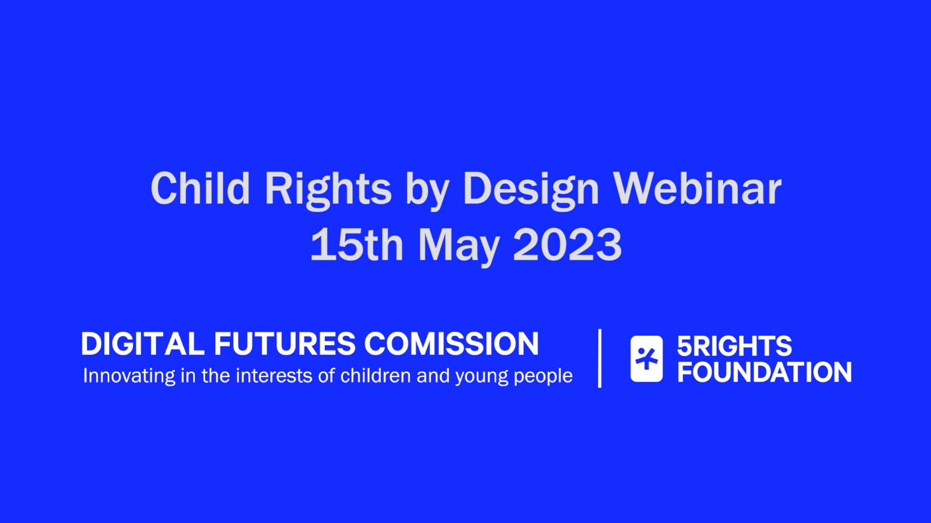 Child Rights by Design Webinar