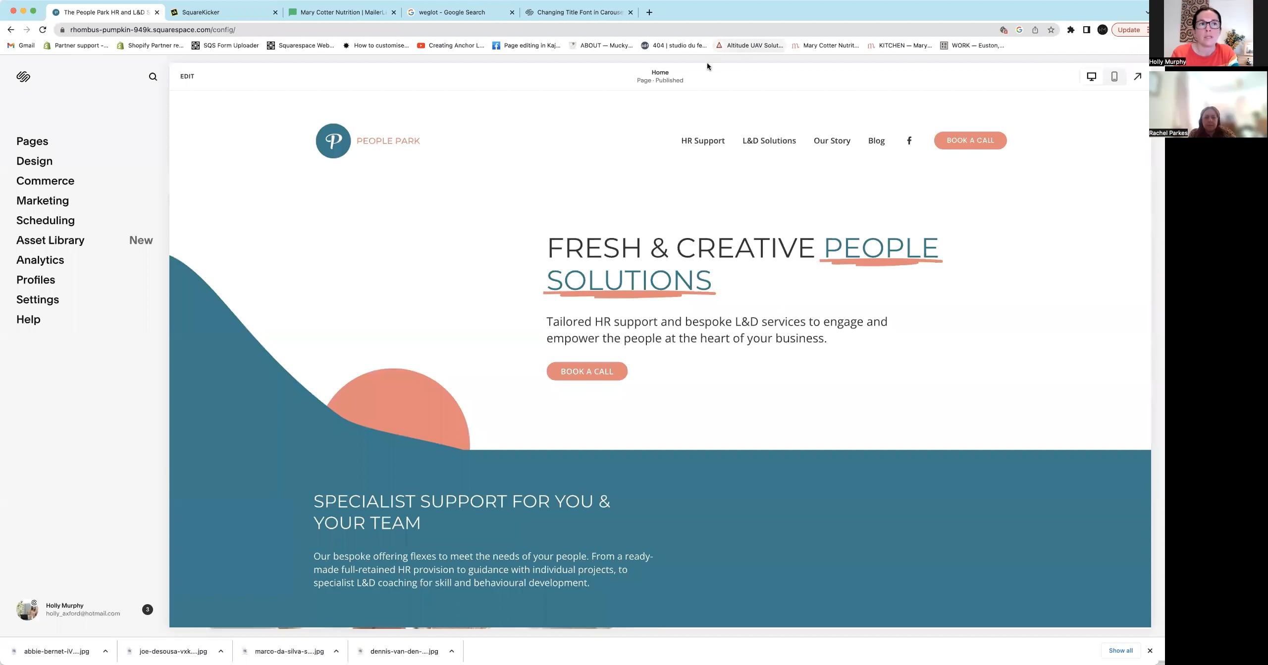 Settings Section on Vimeo