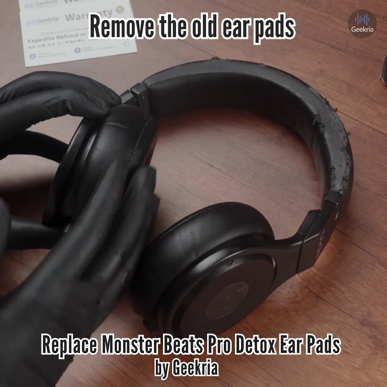 How to Replace Monster Beats Pro Detox Headphones Ear Pads / Cushions |  Geekria