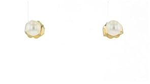 4-5mm Cultured Pearl Stud Earrings in 14kt Yellow Gold