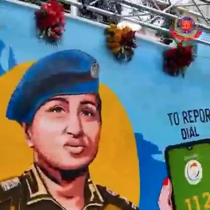 TRUECALLER & DELHI POLICE WALL DESIGN on Vimeo