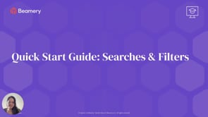 Quick Start Guide - Searches and Filters