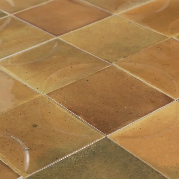 Luna Arc Caramel 4x4 Ceramic Square Tile Backsplash and Shower