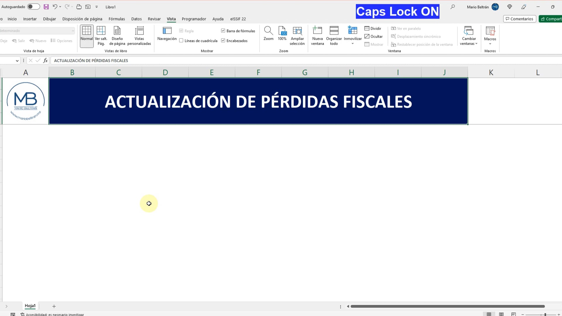 Actualización de pérdidas fiscales