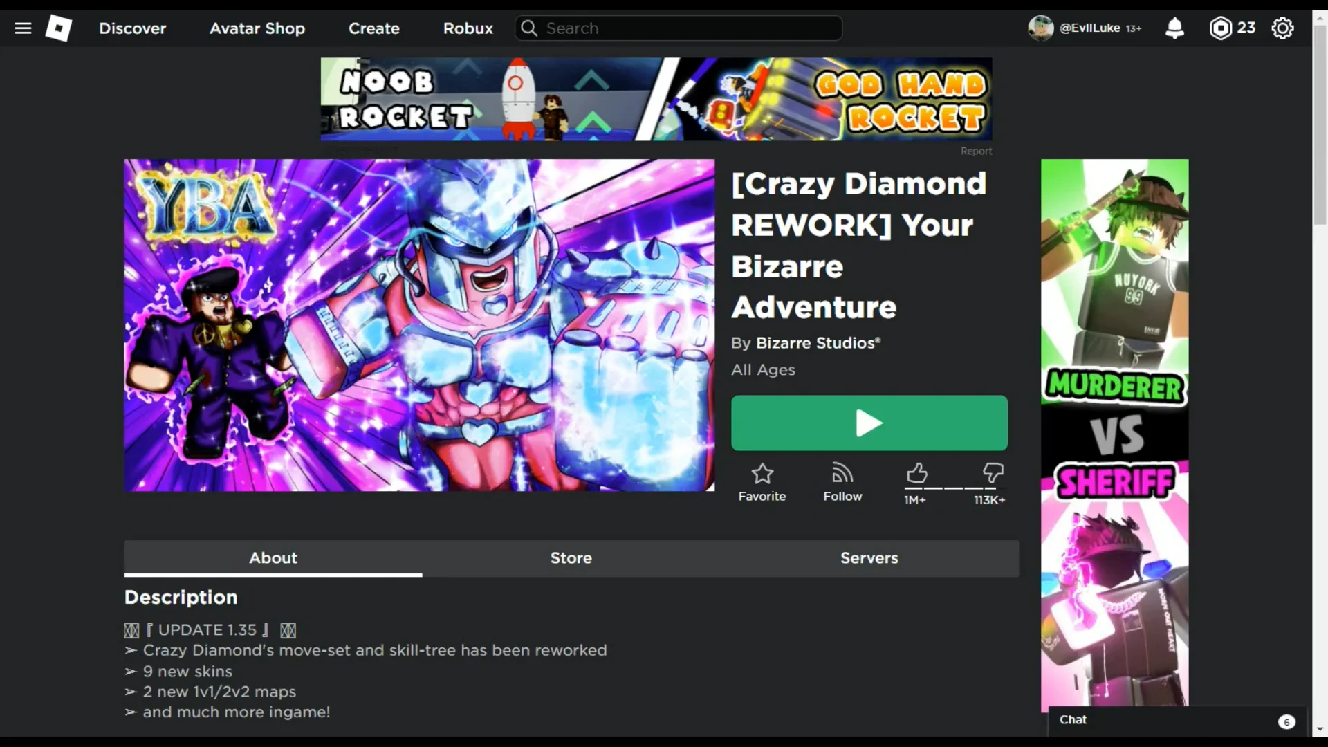 YBA] The Crazy Diamond REWORK.. 