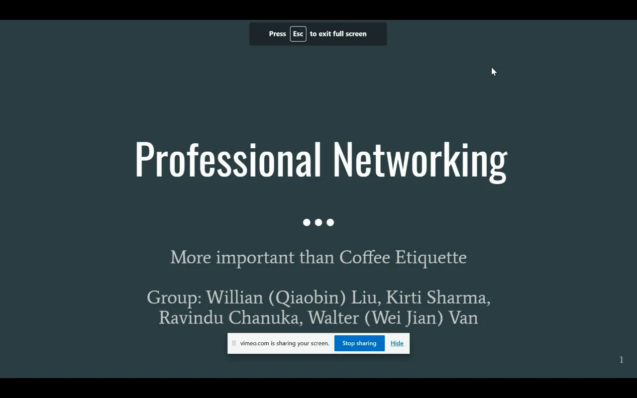 Unit 5 WSA 1 - Professional Networking on Vimeo