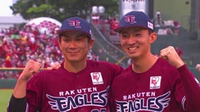 イーグルス・荘司康誠投手・岡島豪郎選手ヒーローインタビュー 5月28日 東北楽天ゴールデンイーグルス 対 北海道日本ハムファイターズ