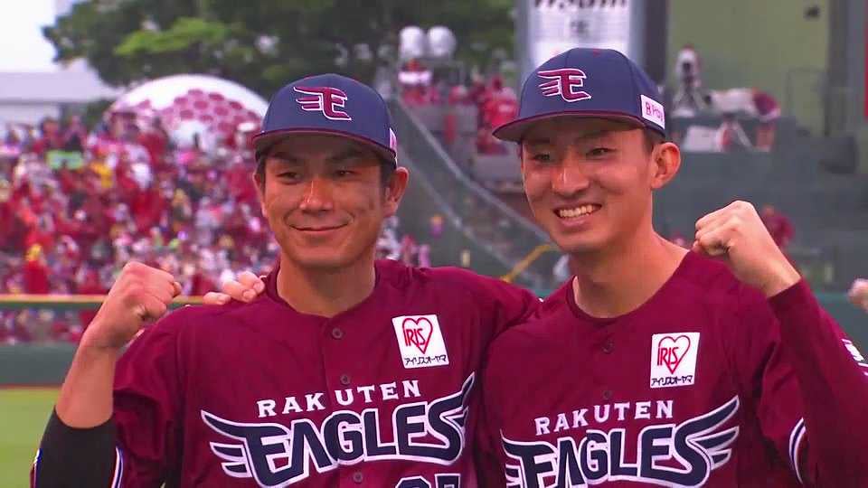 イーグルス・荘司康誠投手・岡島豪郎選手ヒーローインタビュー 5月28日 東北楽天ゴールデンイーグルス 対 北海道日本ハムファイターズ