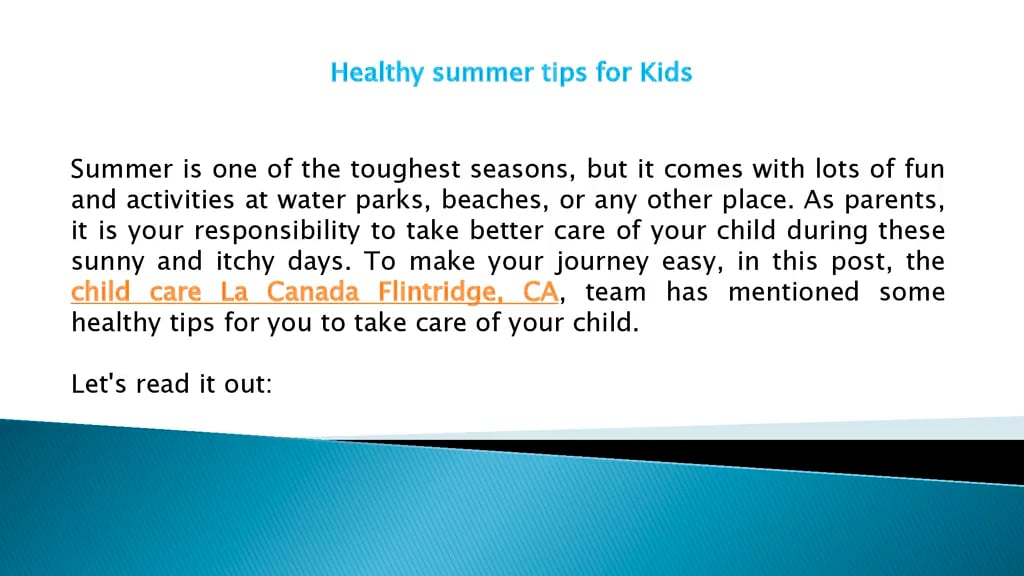 healthy-summer-tips-for-kids-on-vimeo