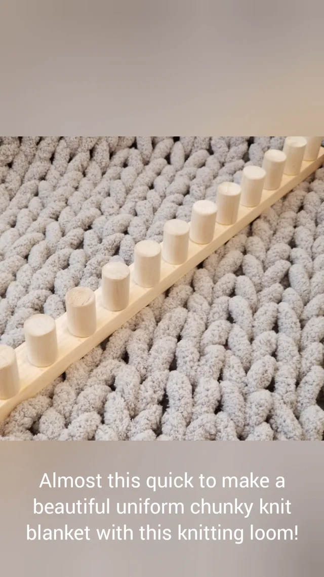 DIY Chunky Blanket with this Extreme Chunky Blanket Loom, diy chunky knit  blanket, Chunky Blanket Loom Knitting – Uppercase Designs