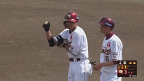【ファーム】らしい一打!! イーグルス・黒川史陽がライトへのタイムリーヒット!!   2023年5月30日 東北楽天ゴールデンイーグルス 対 読売ジャイアンツ
