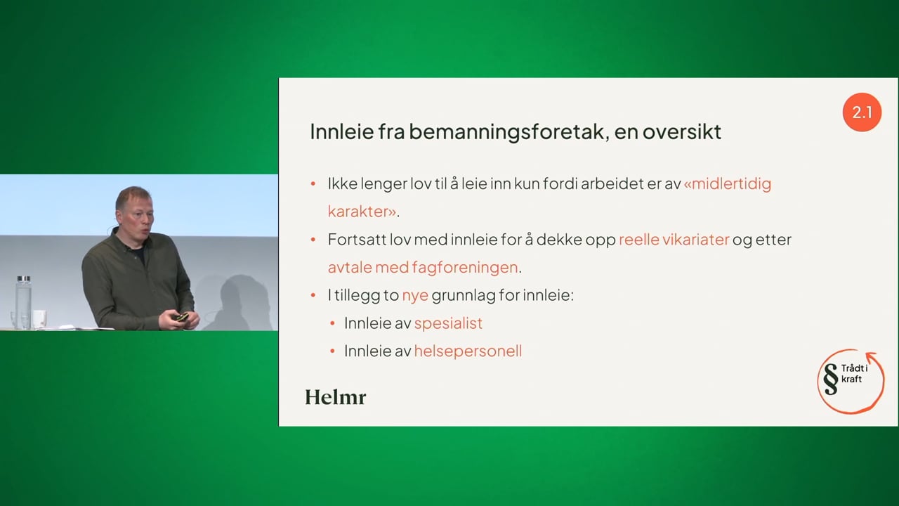 Arbiedsrettskonferansen 2023 - Nytt fra lovgiver