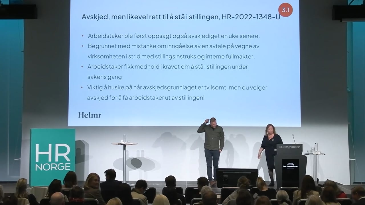 Arbiedsrettskonferansen 2023 - Nytt fra domstolene