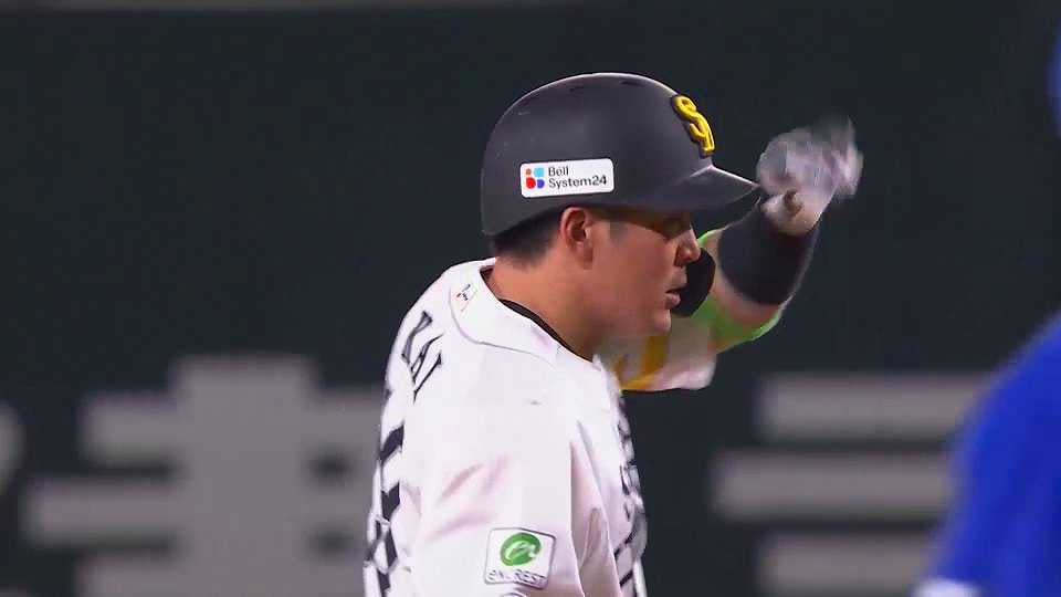 【2回裏】フェンス直撃!! ホークス・甲斐拓也 レフトへのタイムリー2ベースヒット!!  2023年5月30日 福岡ソフトバンクホークス 対 中日ドラゴンズ