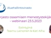 Teemu Leinonen ja Kati Alha Kirjasto osaamisen menestystekijänä -webinaarissa