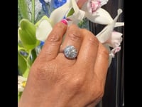 Diamond Platinum Cluster Ring 12240-7381