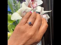 Diamond Sapphire 18k Cluster Ring 11500-2285