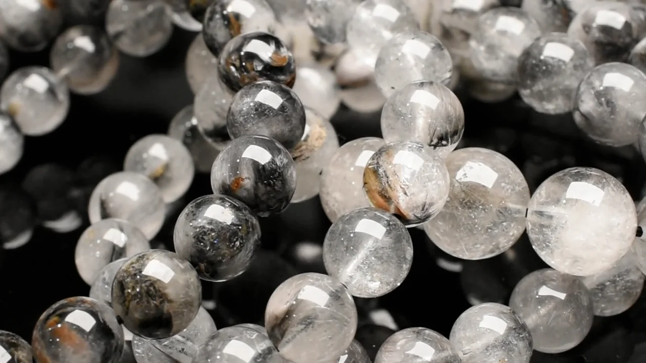 希少◇お買い得！ プラチナタイチンルチルクォーツ 10mm ブレスレット