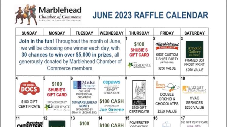 Headliner - Marblehead Chamber of Commerce June Calendar Raffle on Vimeo