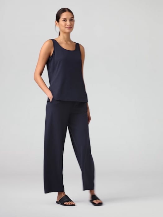 Stretch Jersey Knit Straight Pant