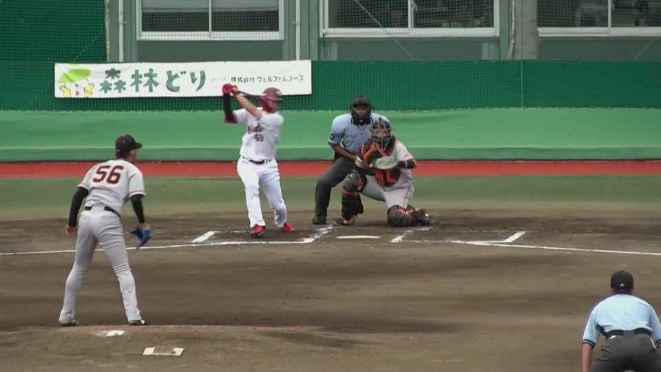 【ファーム】イーグルス・渡邊佳明が逆方向へのタイムリーヒットで先制点!!   2023年5月31日 東北楽天ゴールデンイーグルス 対 読売ジャイアンツ