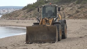 Preparació de la sorra de les platges de cara a l'estiu