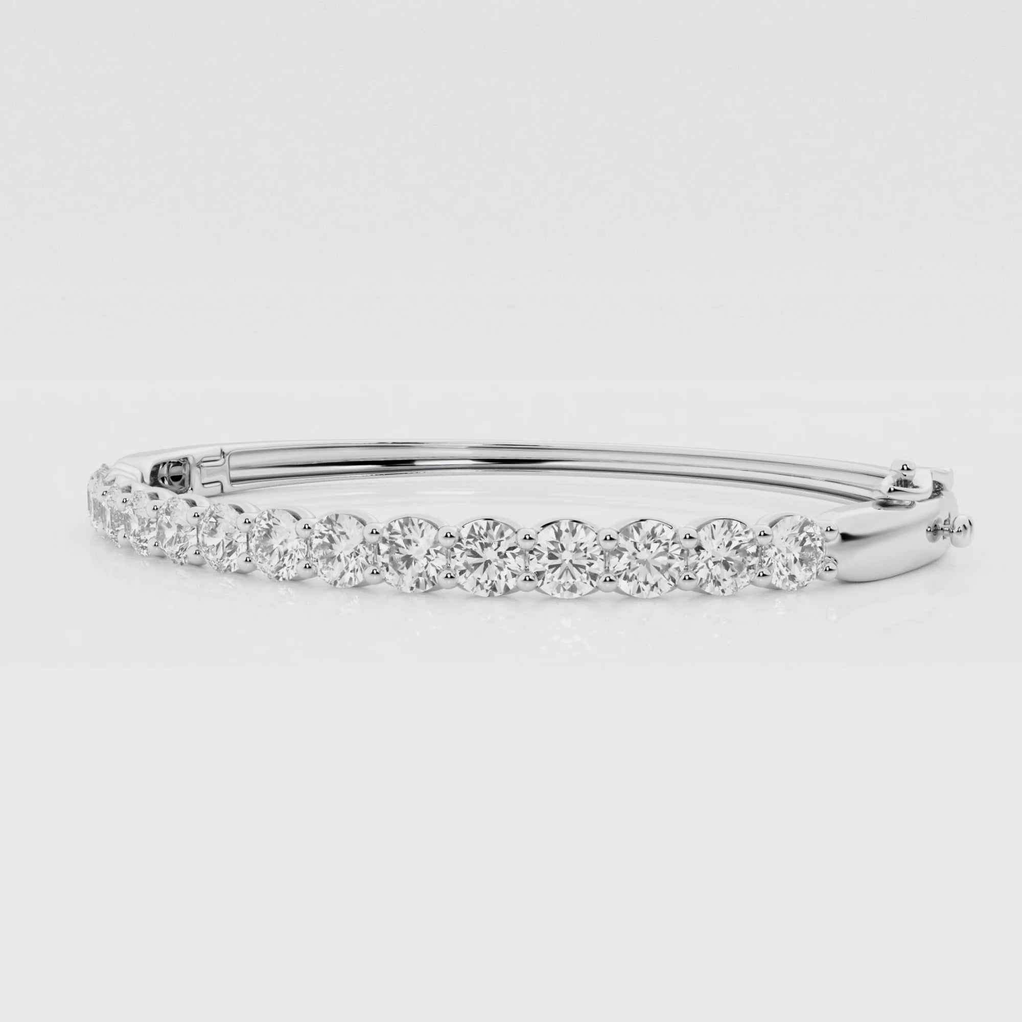 product video for 5 ctw Round Lab Grown Diamond Bangle Bracelet - 7 Inches