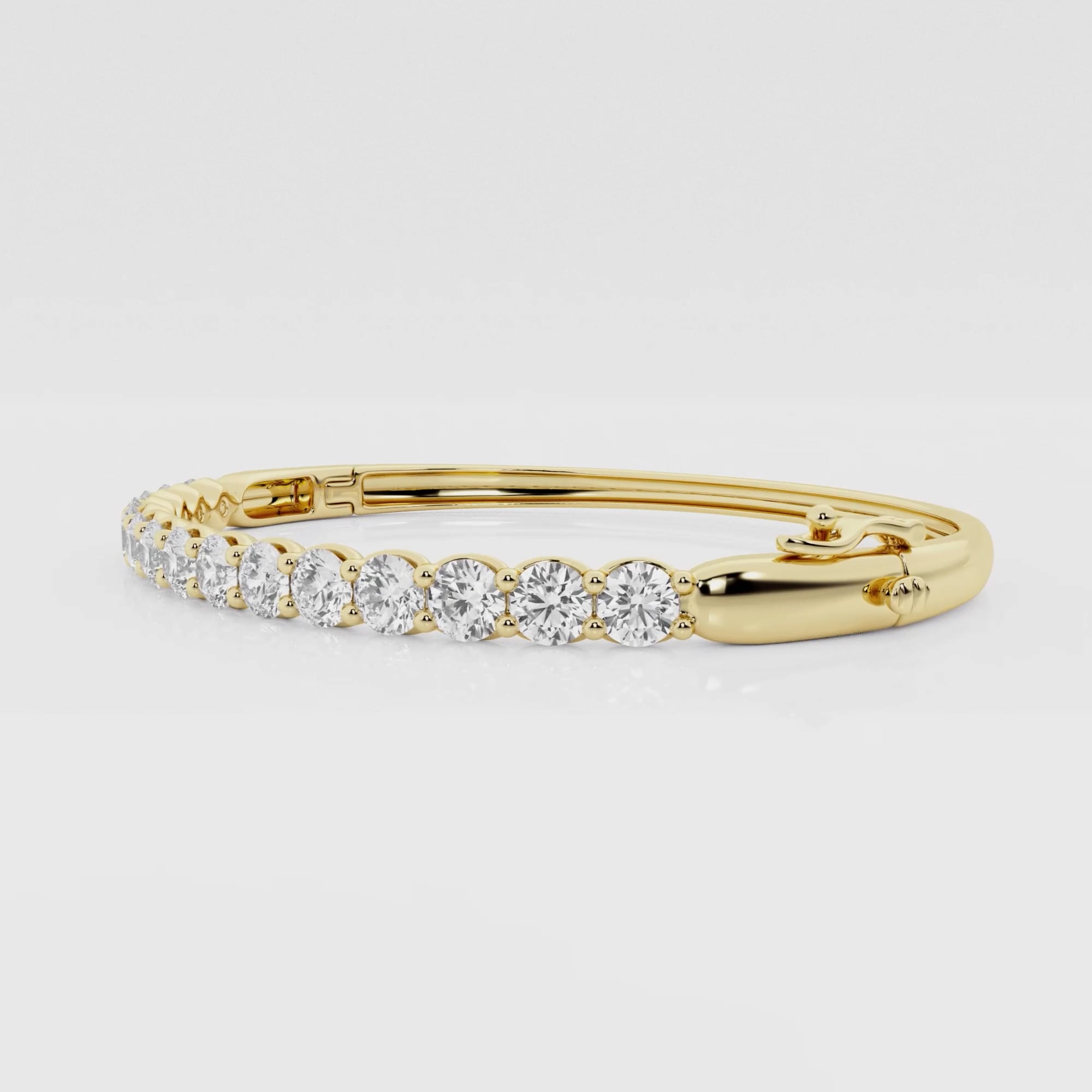 product video for 5 ctw Round Lab Grown Diamond Bangle Bracelet - 7 Inches