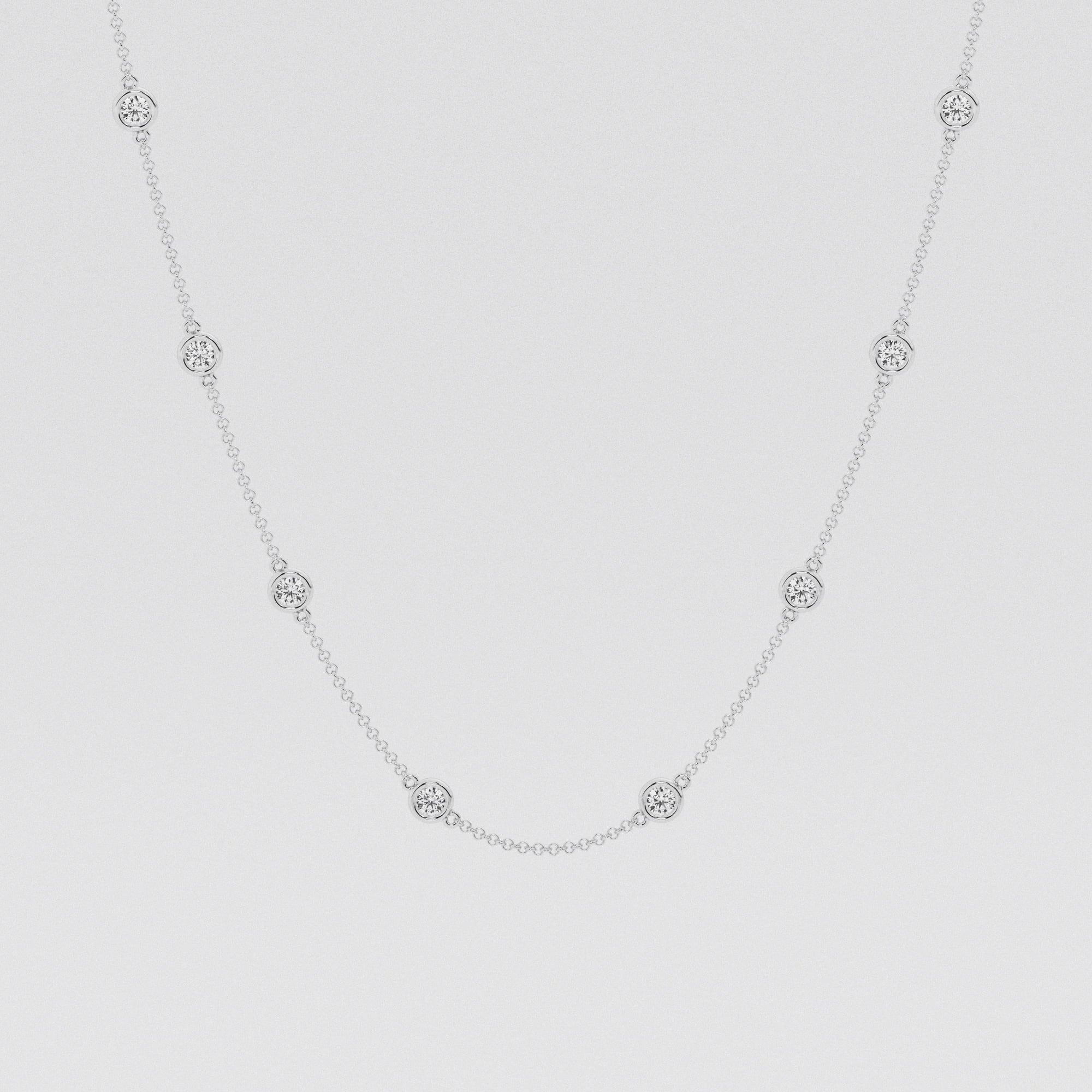 【今日の超目玉】 Grown Lab Round ctw 2 Diamond 14K Necklace Fashion Station ブランデー