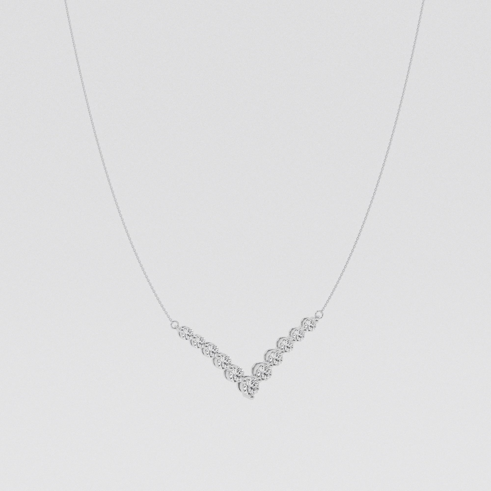 product video for 2 1/6 ctw Round Lab Grown Diamond Chevron Fashion Necklace