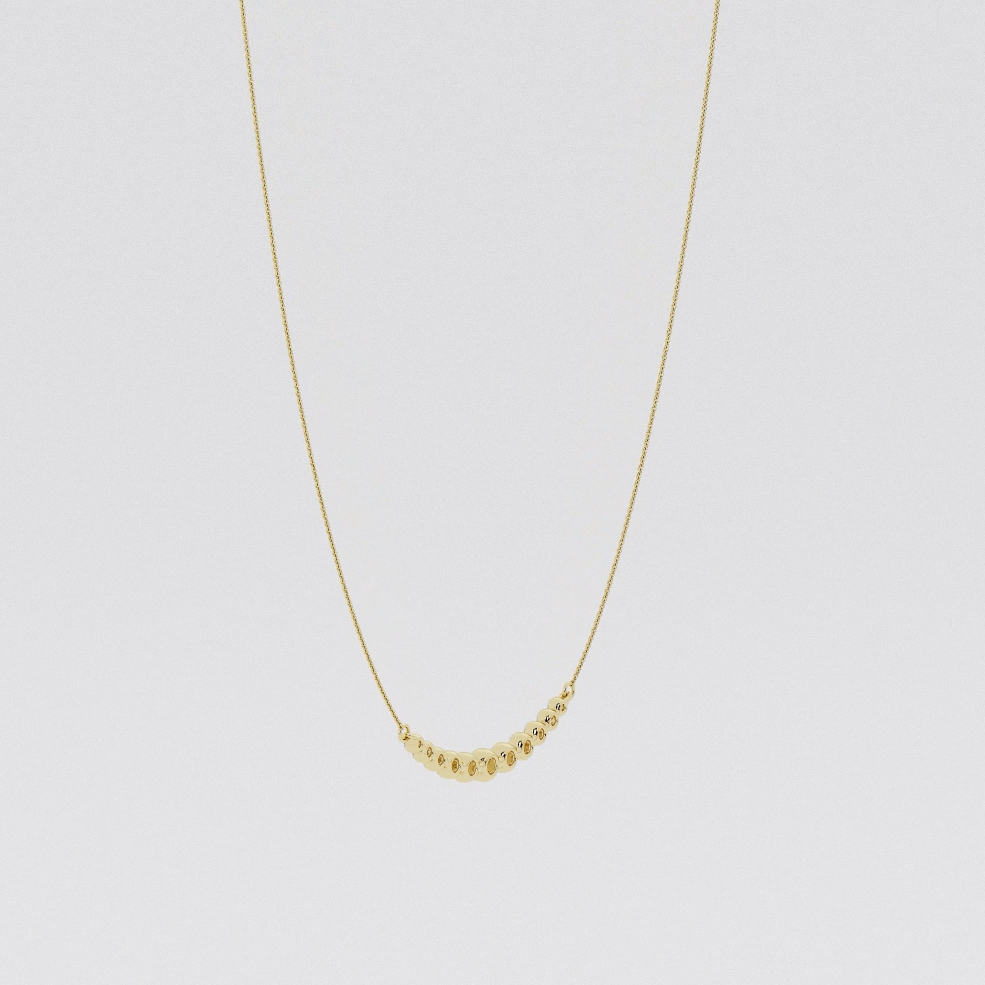 1 ctw Round Lab Grown Diamond Curved Center Fashion Necklace