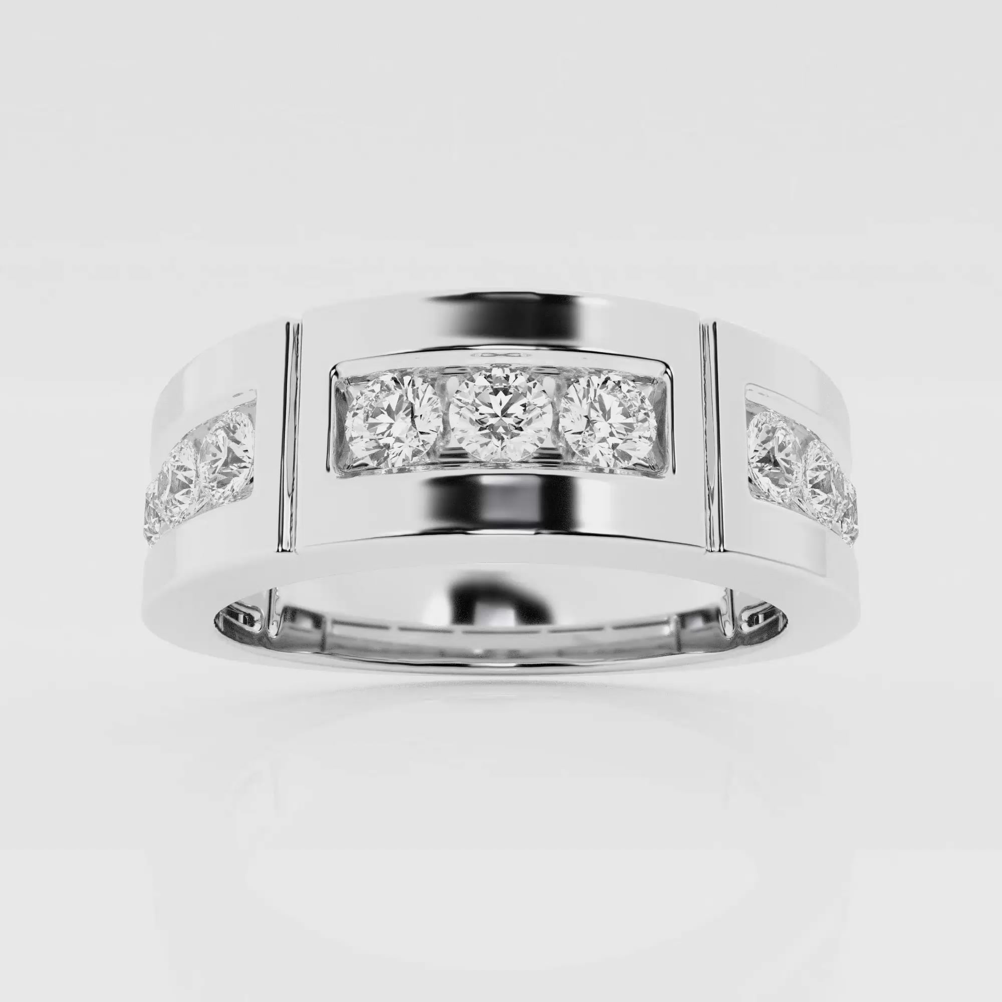 product video for 1 ctw Round Lab Grown Diamond Men\'s Wedding Band