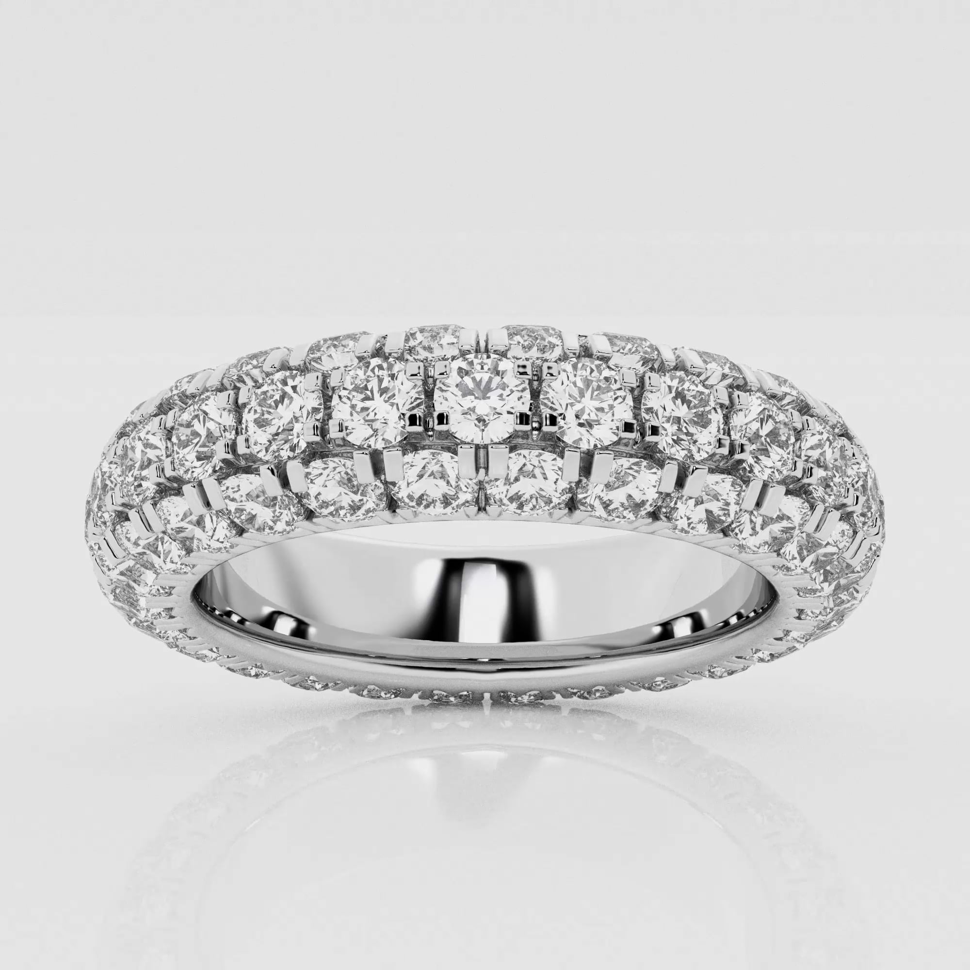 product video for 3 ctw Domed Round Lab Grown Diamond Eternity Band - 4.8mm Width
