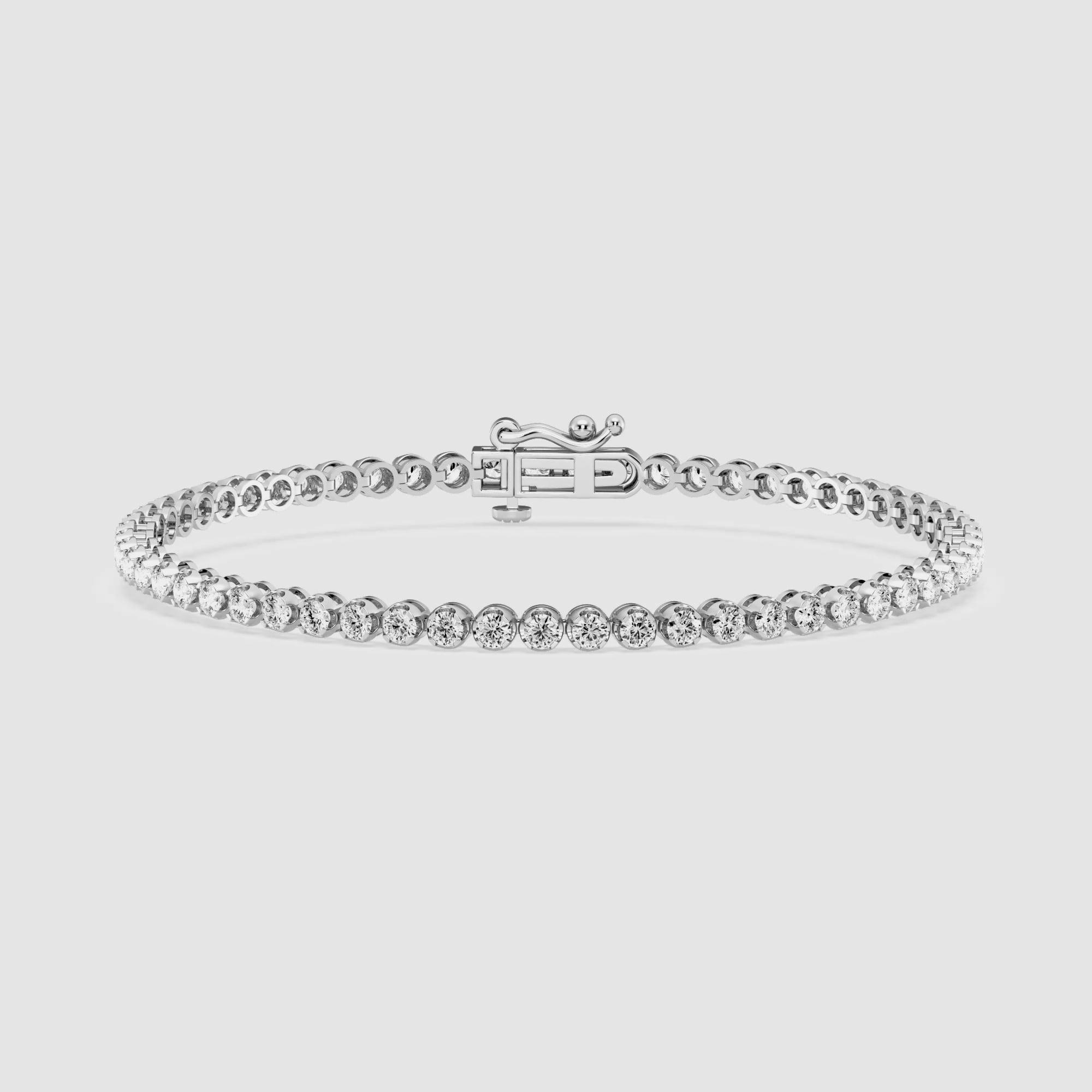 product video for 3 ctw Round Lab Grown Diamond Petite Tennis Bracelet - 7 Inches