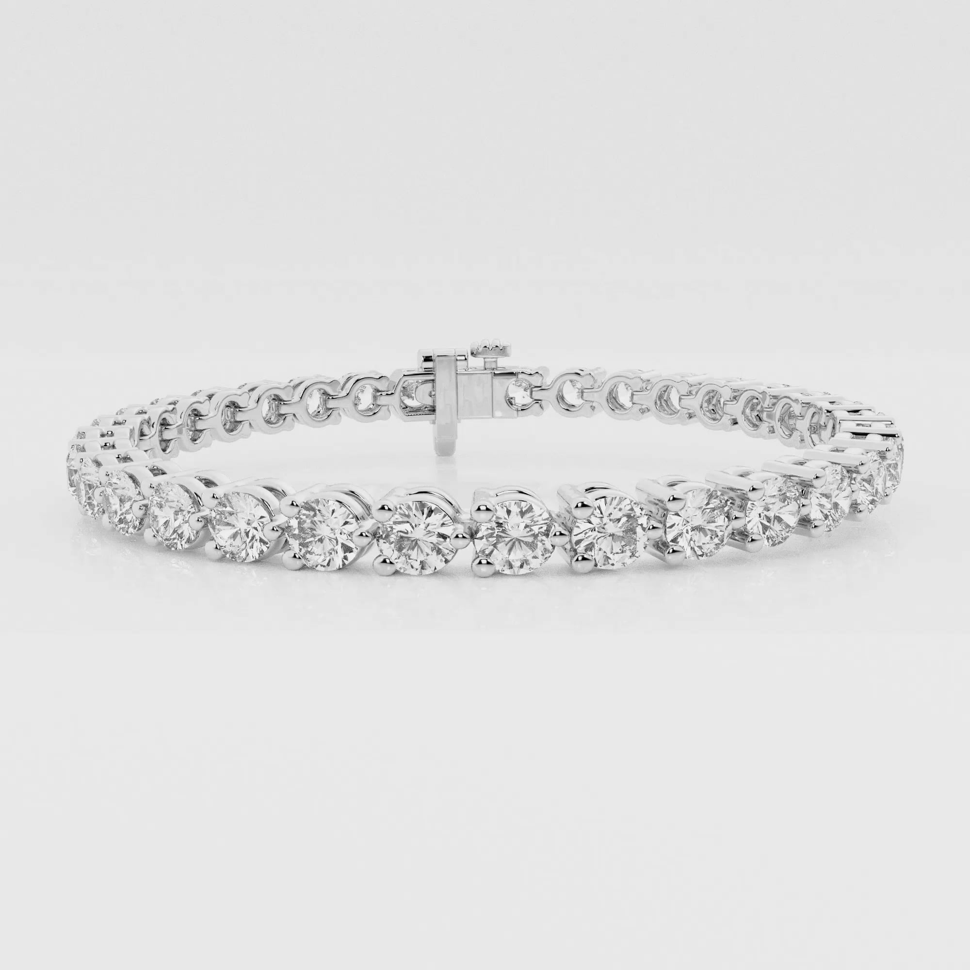 product video for 10 ctw Round Lab Grown Diamond Three-Prong Tennis Bracelet - 7 Inches
