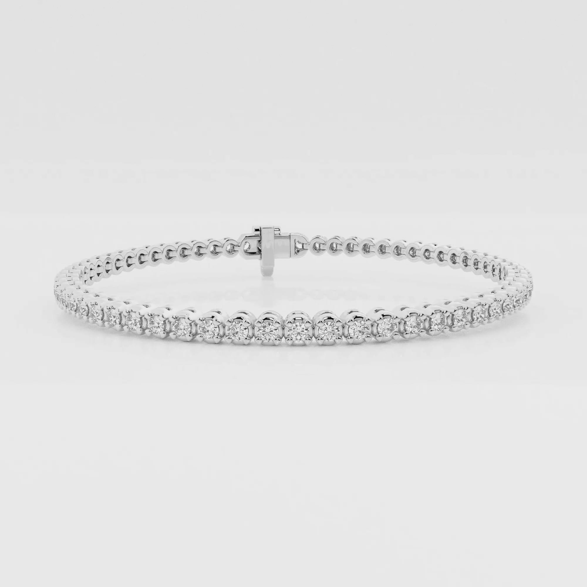 product video for 2 ctw Round Lab Grown Diamond Four-Prong Tennis Bracelet - 7 Inches