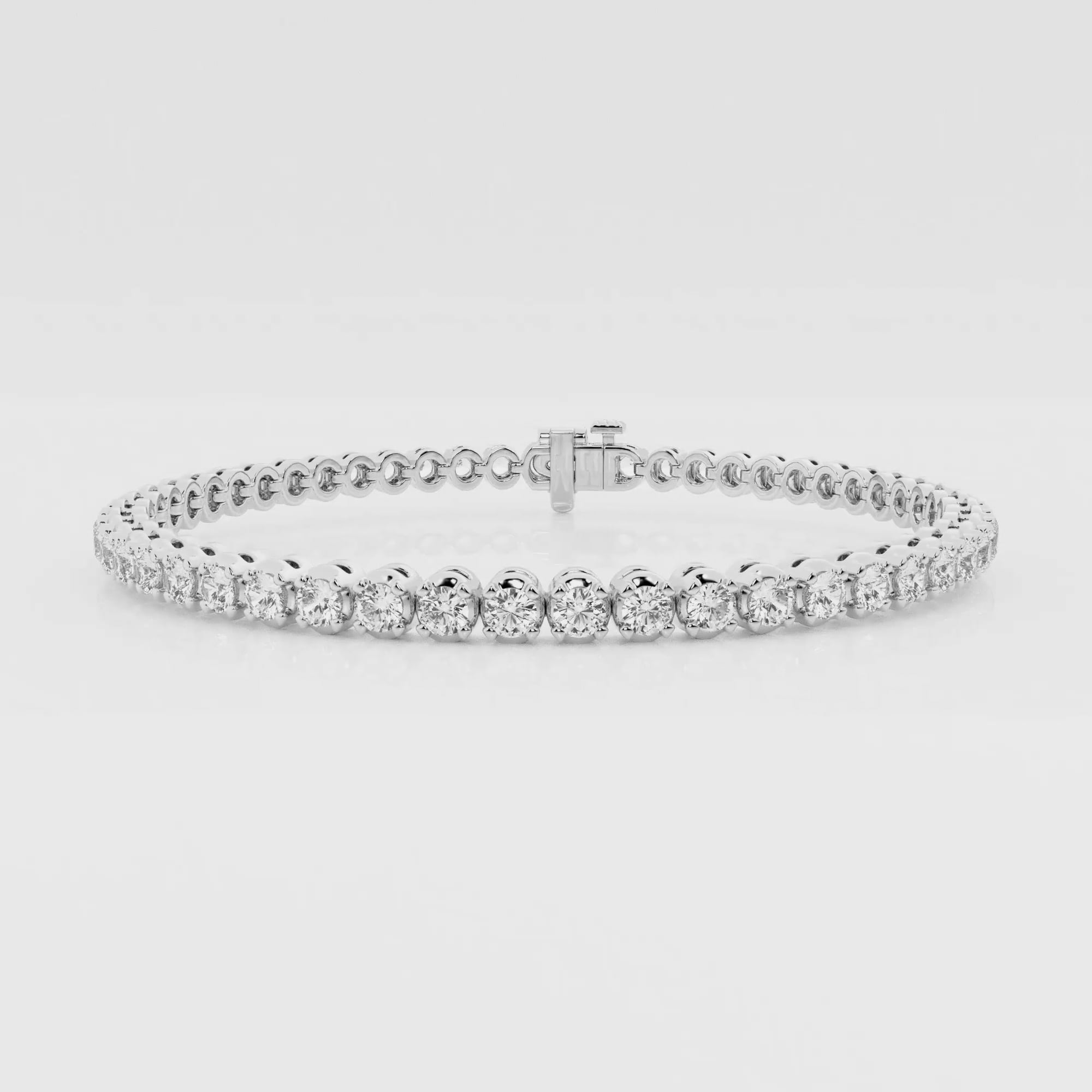 product video for 4 ctw Round Lab Grown Diamond Four-Prong Tennis Bracelet - 7 Inches