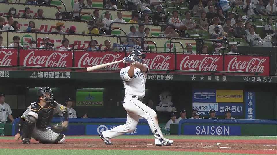 【5回裏】今季初安打はライトスタンドへ!! ライオンズ・川越誠司が2ランホームランを放つ!!  2023年6月1日 埼玉西武ライオンズ 対 阪神タイガース