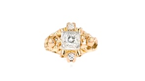 C. 1970 Vintage .40 ct. t.w. Diamond Ring in 18kt Two-Tone Gold